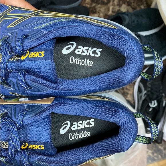 ASICS Gel-Venture 9 Men's Blue Yellow Gray Green Running Sneakers - Picture 16 of 17